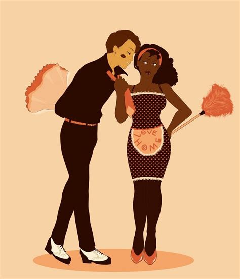 cute interracial couple illustration love wmbw bwwm black woman