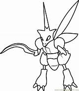 Pokemon Scyther Coloring Pages Go Getcolorings Printable Getdrawings Template sketch template