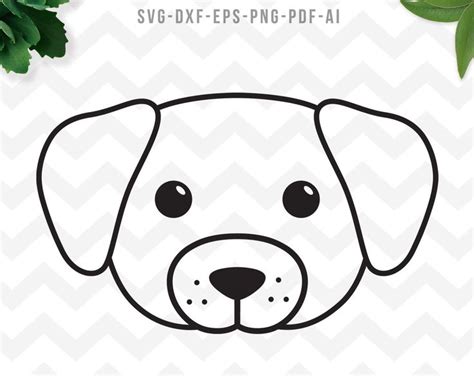 dog face svg dog svg cute dog face svg puppy face clipart etsy