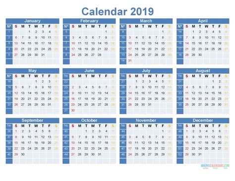month calendar print