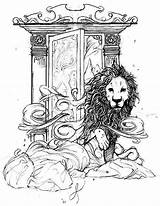 Narnia Coloring Aslan Wardrobe Lion Pages Witch Chronicles Drawing Colouring Coloriage Come Le Color Adult Printable Book Dessin Print Draw sketch template
