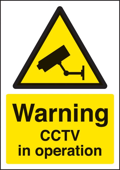 warning cctv  operation sign  ssp print factory