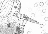 Swift Taylor Coloring Pages Coloring4free Singing Fan Related Posts Book Tumblr Made Know sketch template