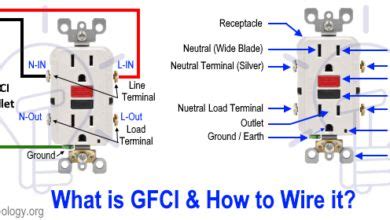 wire  gfci outlet gfci wiring circuit diagrams electronic engineering electricity