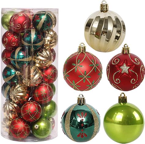 christmas tree ornaments ct christmas ball decoration set  red