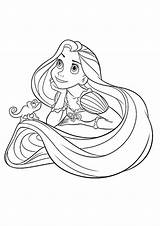 Principesse Personaggi Rapunzel Guarda Descrizione sketch template