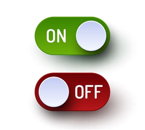 premium vector   toggle switch button template realistic interface element