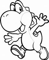 Coloring Pages Yoshi Printable Kids sketch template