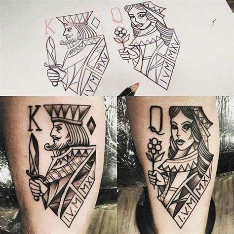 Pin By Brains On Tattoo Ideas Card Tattoo Designs Queen Tattoo King