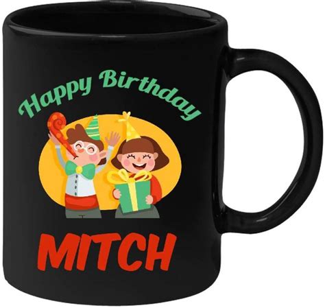 huppme happy birthday mitch black  ml ceramic coffee mug price