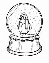 Snow Penguin Kar Boyama Schneekugel Okul Malvorlagen Snowglobe Küresi Globes Pinguin Printcolorfun Zeichnung Schneekugeln Oncesi Weihnachtsgeschenke παιδικες sketch template