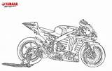 Yamaha Coloriages Motogp Motos Mets Colorea Paddock Motosan Ici sketch template