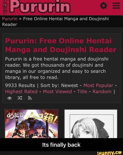 Pururin Pururin Is A Free Hentai Manga And Doujinshi Reader We Got