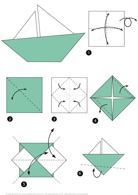 origami  boat instructions  printable papercraft templates