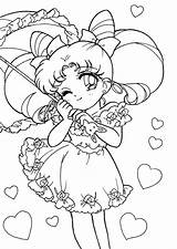 Moon Chibiusa Sailor sketch template