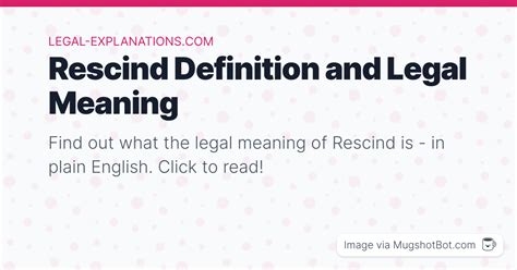 rescind definition   rescind