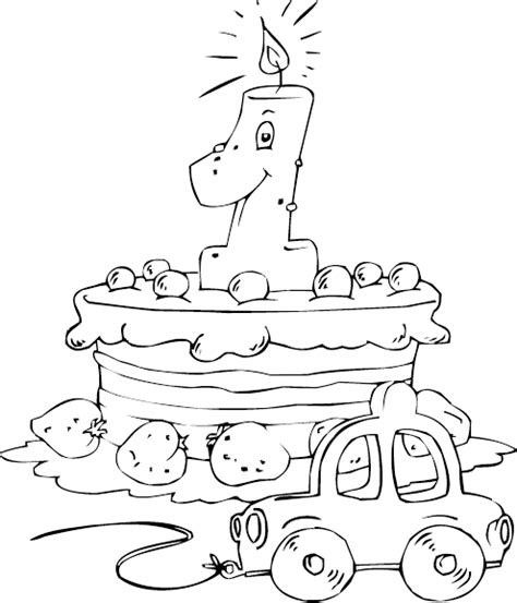 birthday cake age  coloring page coloringcom