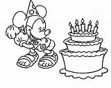 Coloring Birthday Mickey Pages Happy Mouse Printable Spongebob Minnie Aunt Color Grandma Precious Moments Baby Cake Friends Getcolorings Mom Print sketch template