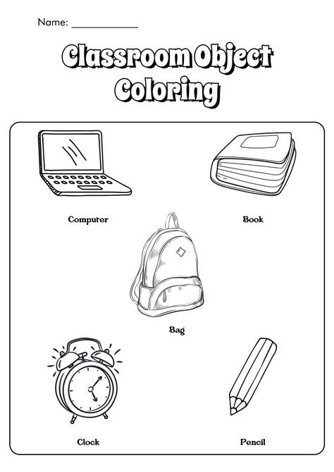 images  classroom objects worksheet activities classroom