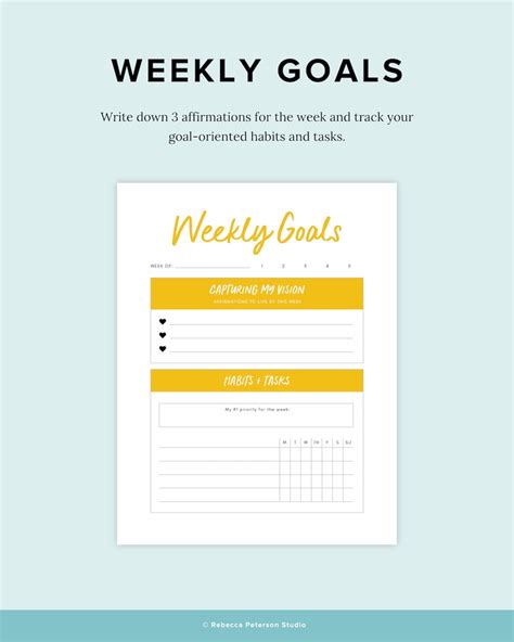 goal setting bundle yearly monthly weekly daily goal planner printable planner goal action plan