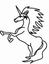 Unicorn Coloring Pages Drawing Rearing Easy Printable Games Getdrawings Colorings Categories Clipartmag sketch template
