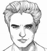 Twilight Edward Cullen Robert Pattinson Coloring Pages Drawing Saga Dawn Breaking Draw Drawings Dessin Step Part Portrait Easy Bella Vampire sketch template