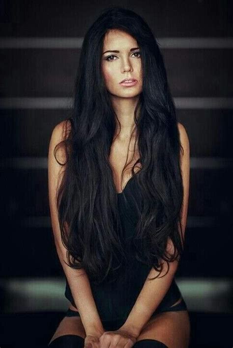 Sinnlich And Exotisch Long Hair Styles Long Black Hair Beautiful