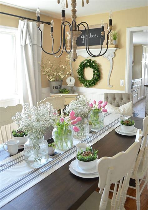 simple farmhouse spring tablescape spring kitchen decor