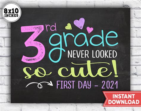 st day   grade sign  day  school sign  etsy