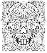 Adornar Calaveras Calavera Mexicana Mexicanas Dibujos sketch template