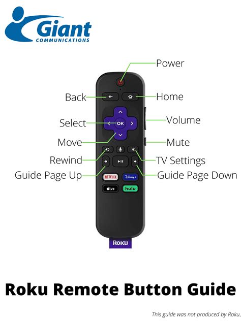 roku remote button guide jbn giant communications