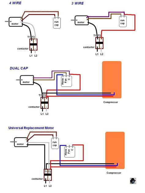 ac condenser fan motor wiring diagram