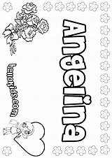 Angelina Coloring Pages Name Color Hellokids Print sketch template