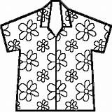 Coloring Pages Hawaiian Shirt Hawaii Shirts Template Clipart Library sketch template
