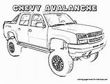 Trucks Silverado Pickup Avalanche Gmc Dodge Coloringhome Camaro Mewarnai Mobil Công Thủ Tô Màu Cho Sách Trẻ ồ Navara Designlooter sketch template