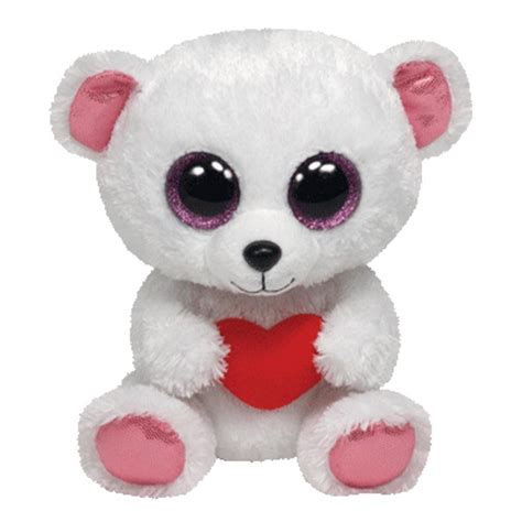 Ty Beanie Boos Sweetly Polar Bear With Heart 36103 Ty Beanie Boos
