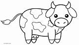 Cow Coloring Pages Animal Baby Printable Cartoon Template Farm Color Cute Print Cows Kids Sheets Colour Spots Book Cool2bkids Google sketch template