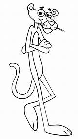 Pink Panther Drawing Coloring Pages Getdrawings sketch template