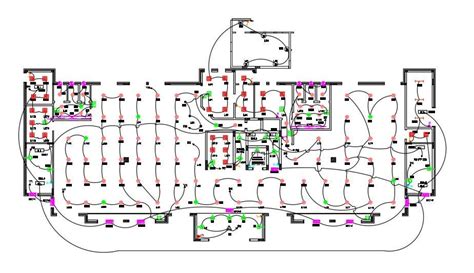 electrical wiring layout plan  autocad file cadbull