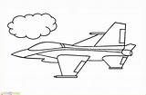 Pesawat Mewarnai Marimewarnai Terbang Paud Tk sketch template