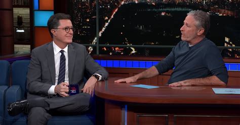 jon stewart takes over the late show interviews stephen