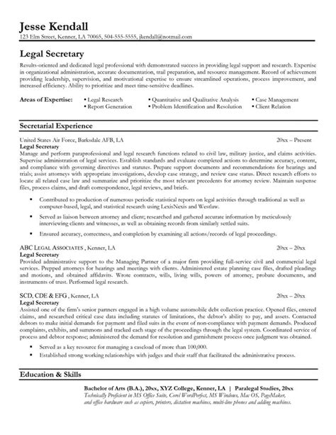 legal secretary resume samples   job resume samples job resume