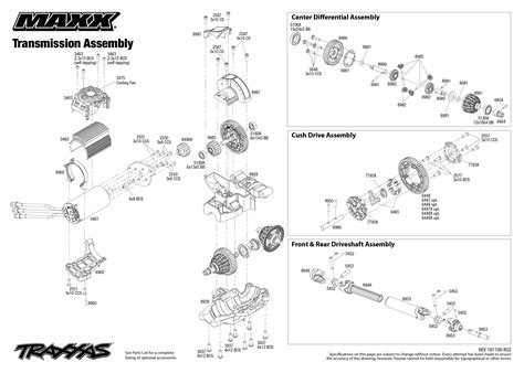 traxxas maxx   transmission assembly exploded view traxxas