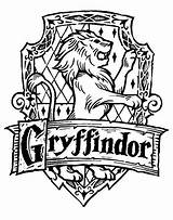 Crest Potter Harry Gryffindor Coloring Pages Printable Hogwarts House Google sketch template