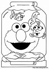 Elmo Coloring Pages Character Muppet sketch template