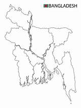Map Bangladesh Regions Detailed Outline sketch template