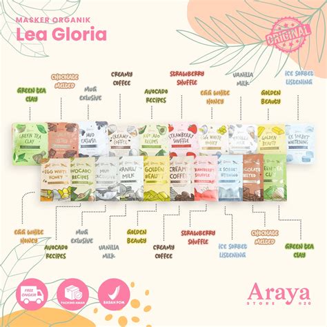 Jual 10gr [bisa Dropship Resi] Bpom 10gr Masker Lea Gloria Kemasan Baru