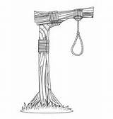 Vector Gallows Device Hanging Sketch Coloring Execution Vectors sketch template
