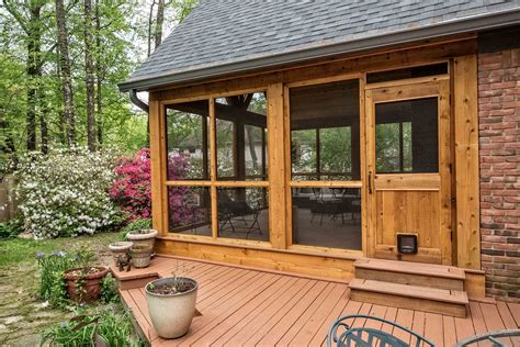 cedar screened porch addition heritage builders llc