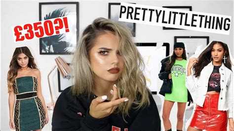 Unboxing And Try On Haul I Spent £350 On Pretty Little Thing Youtube